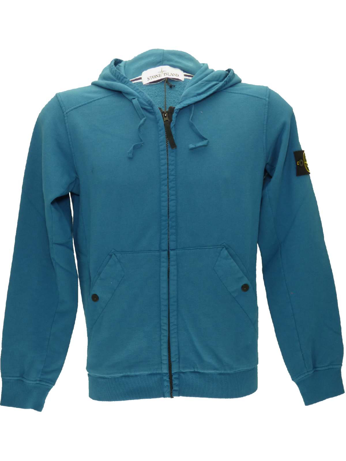 Stone Island SS15 Full Zip Hooded Sweatshirt in Blue(S) - onePage
