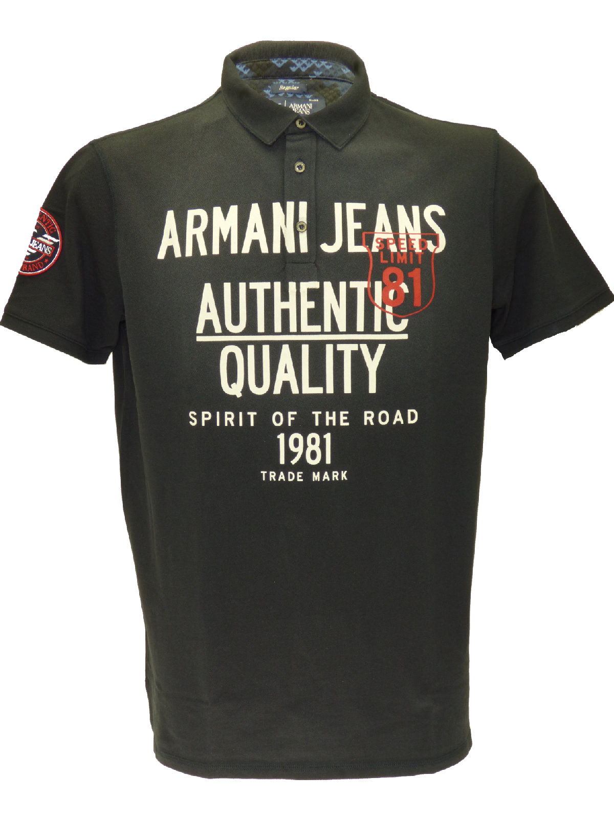 Armani SS15 short sleeved 3-button polo in Navy(M)-onePage