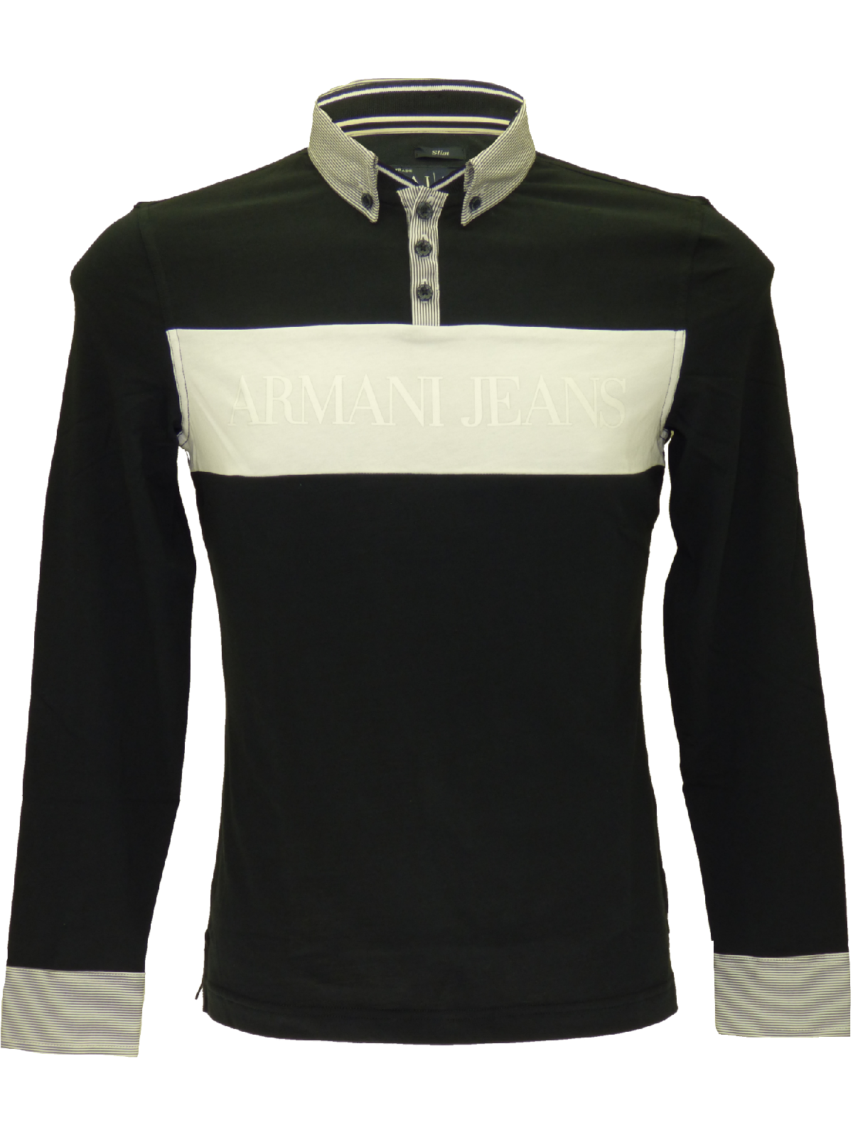 Armani jeans 3-button long sleeved polo(S)-onePage