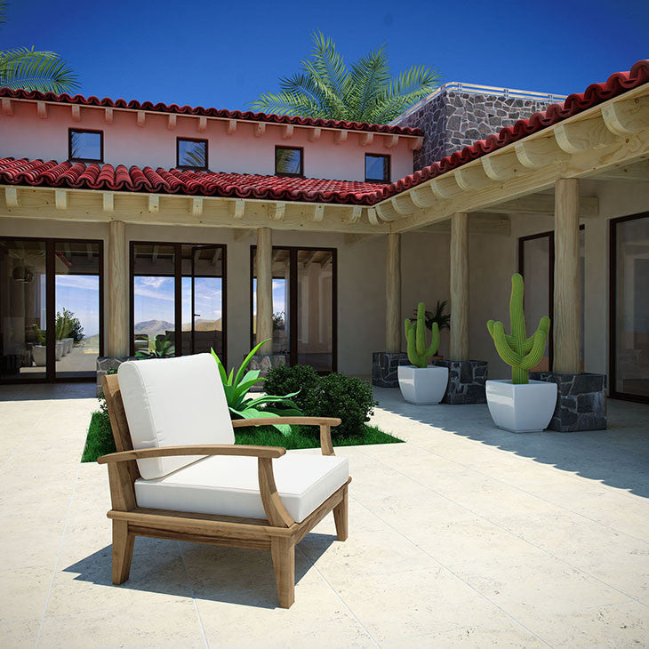 MARINA OUTDOOR PATIO TEAK ARMCHAIR IN NATURAL WHITE - onePage - 5