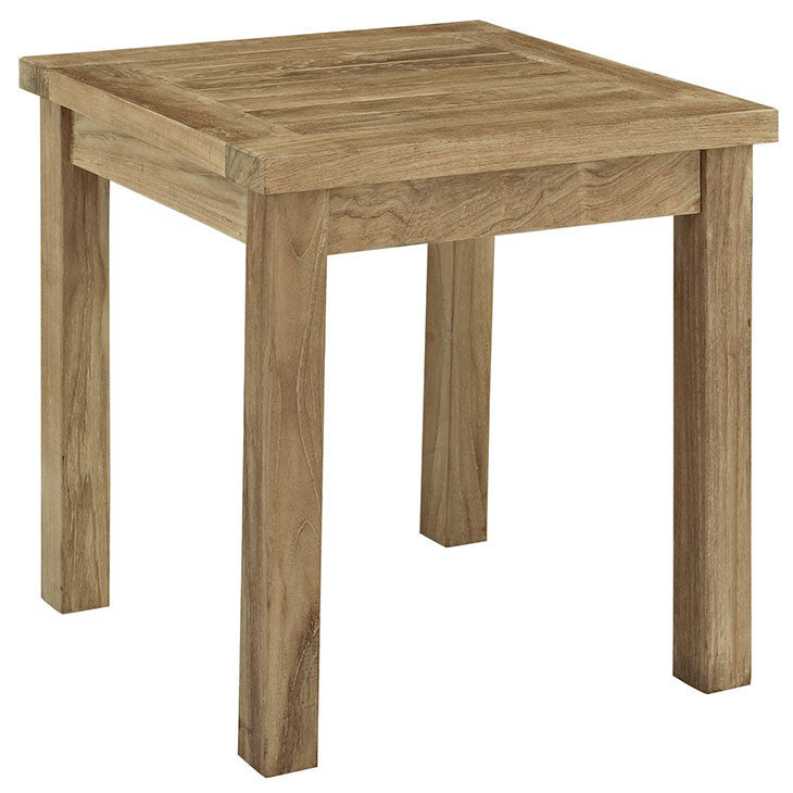 Marina Outdoor Patio Teak Side Table in Natural - onePage - 4