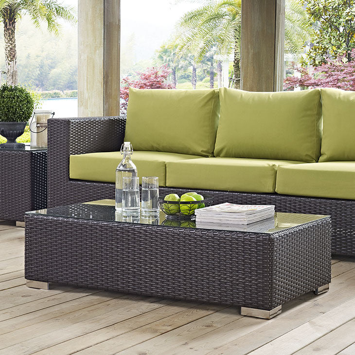 Convene Outdoor Patio Coffee Table in Espresso - onePage - 2