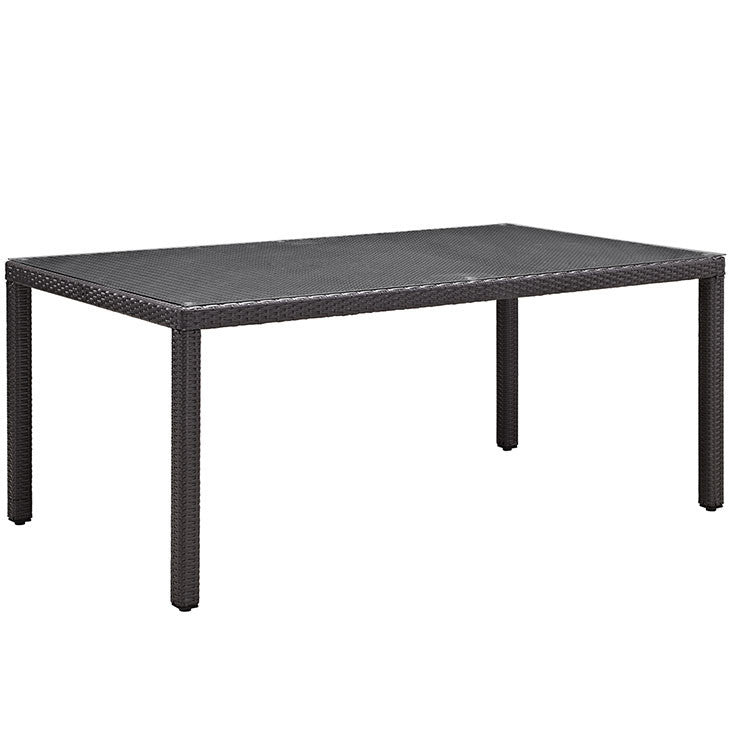Convene 70" Outdoor Patio Dining Table in Espresso - onePage - 2