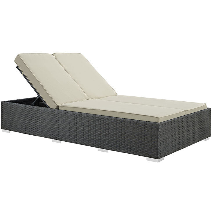 SOJOURN OUTDOOR PATIO CHAISE IN SUNBRELLA® CHOCOLATE BEIGE - onePage