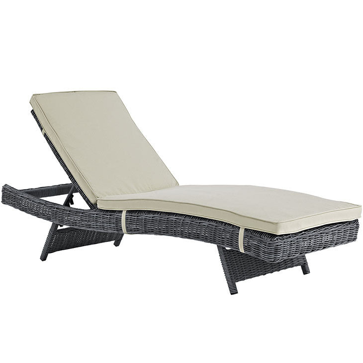 SUMMON OUTDOOR PATIO CHAISE IN SUNBRELLA® ANTIQUE CANVAS BEIGE - onePage