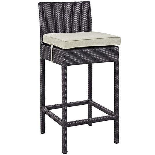 Convene 4 Piece Outdoor Patio Pub Set in Espresso Beige - onePage - 1