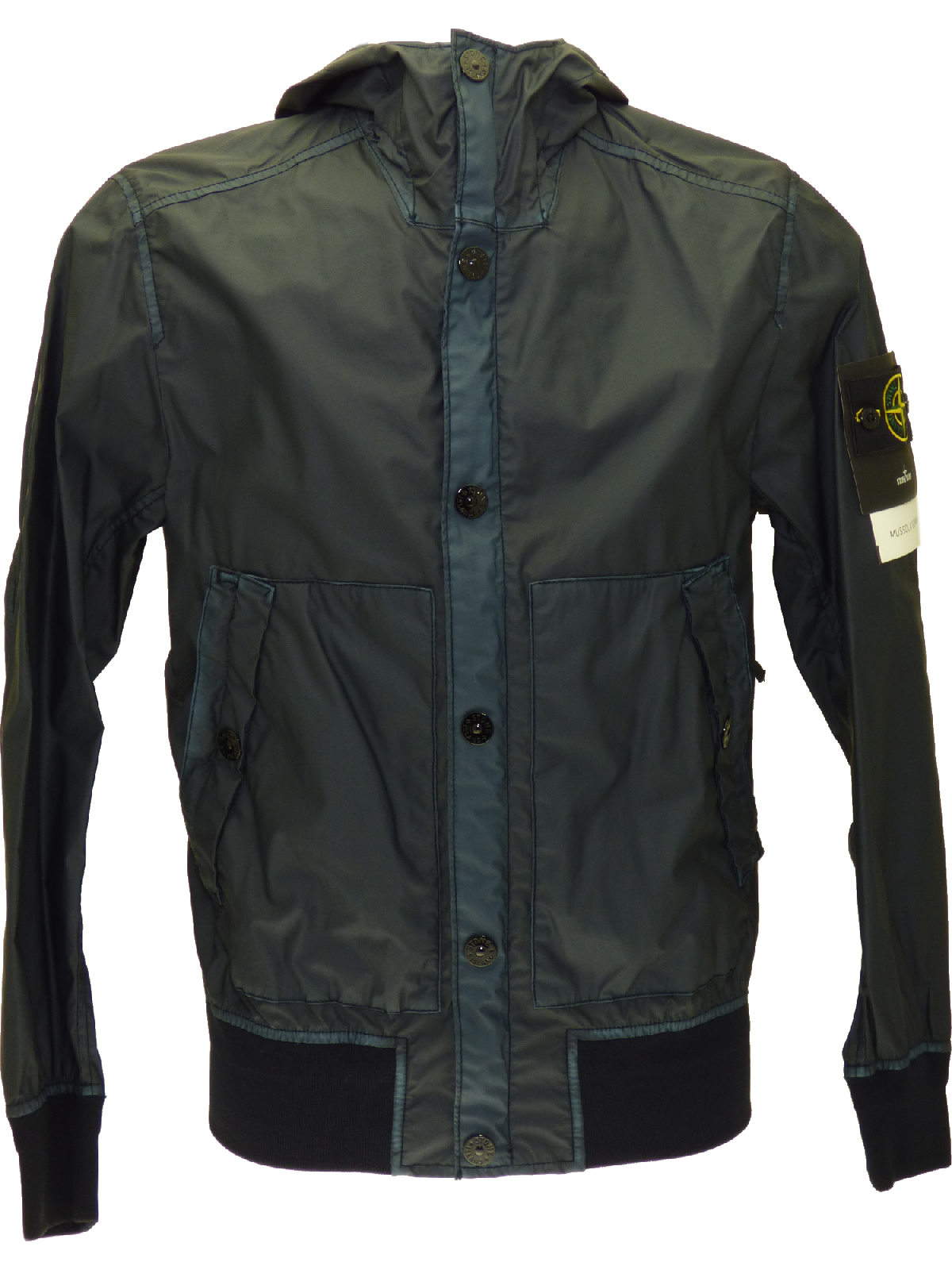 Stone Island SS15 Mussola Gommata Jacket in Navy(L) - onePage
