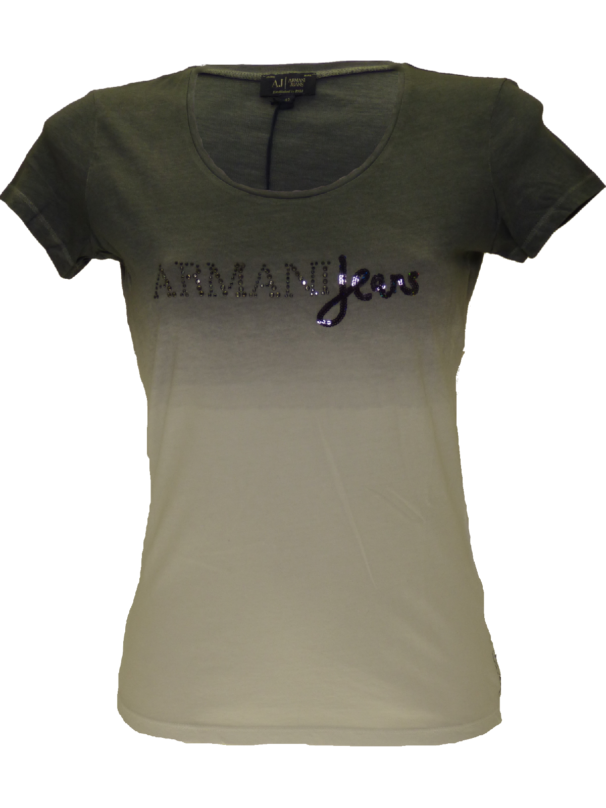 Armani SS15 ladies two-tone T-Shirt in Black/White(38)-onePage