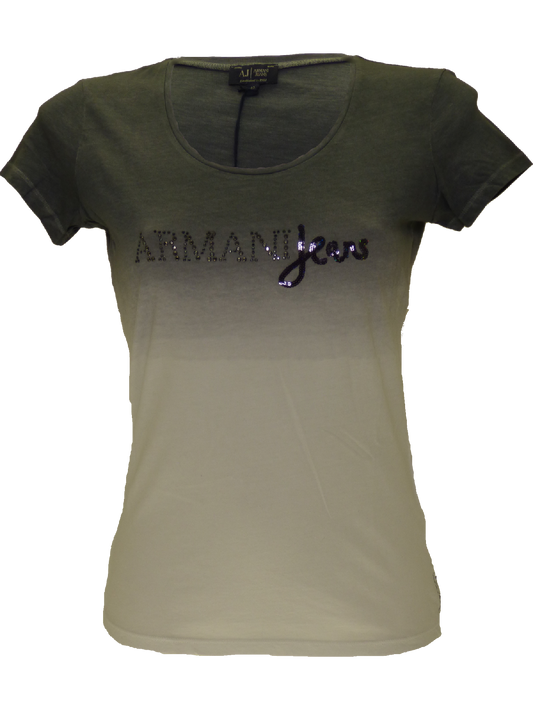 Armani SS15 ladies two-tone T-Shirt in Black/White(38)-onePage