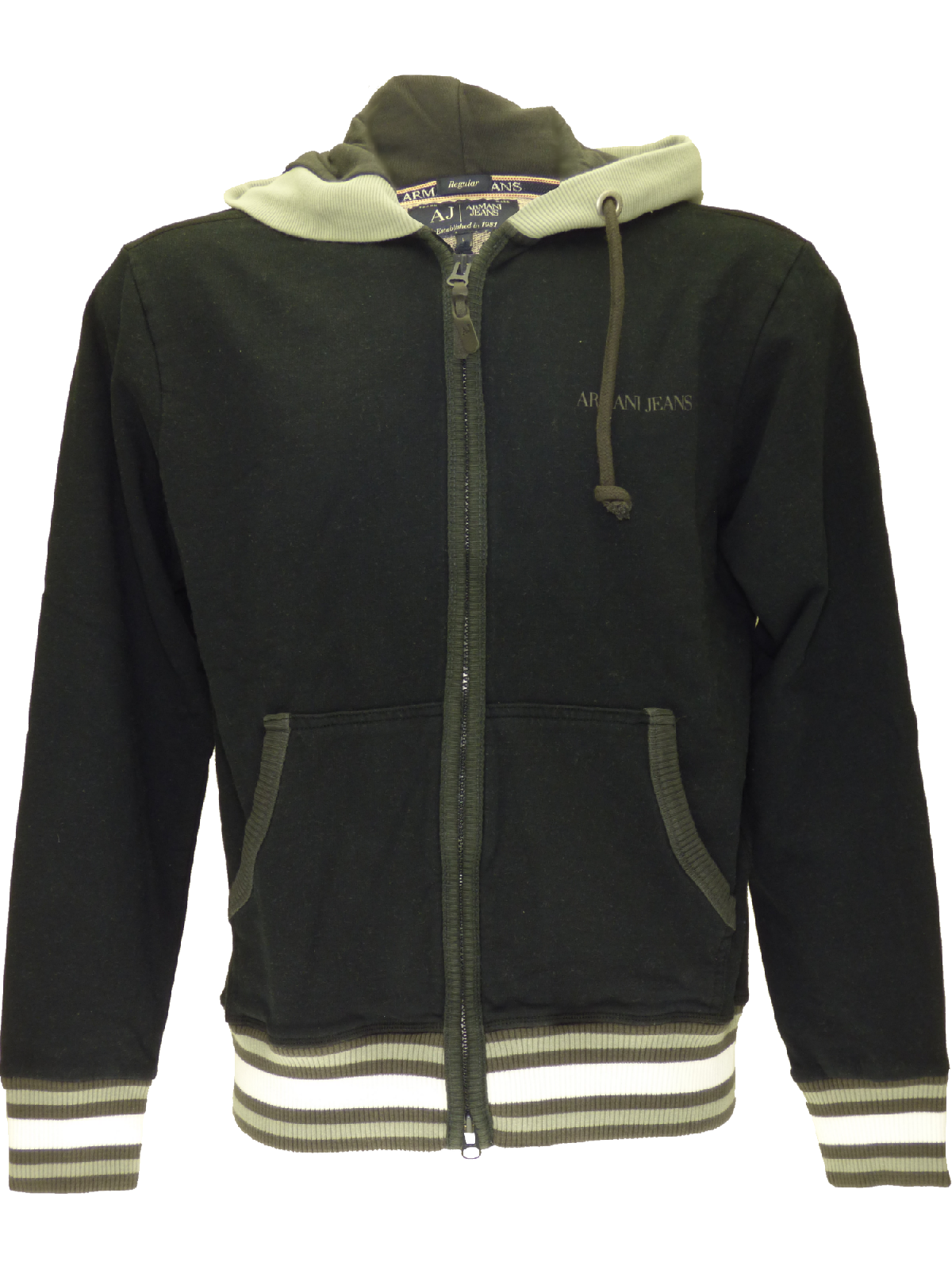 Armani SS15 full zip hoodie in black(M)-onePage