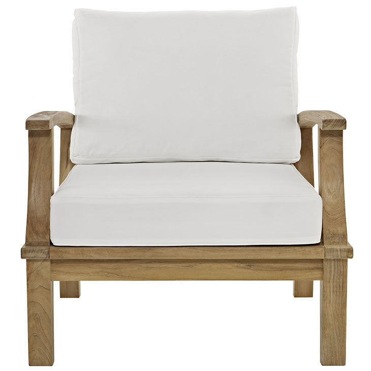 MARINA OUTDOOR PATIO TEAK ARMCHAIR IN NATURAL WHITE - onePage - 2