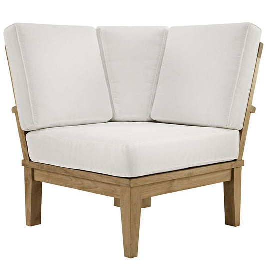 MARINA OUTDOOR PATIO TEAK CORNER SOFA IN NATURAL WHITE - onePage - 1