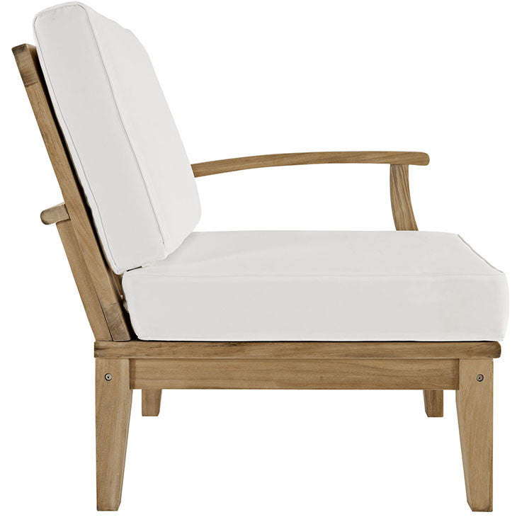 MARINA OUTDOOR PATIO TEAK LEFT-FACING SOFA IN NATURAL WHITE - onePage - 2