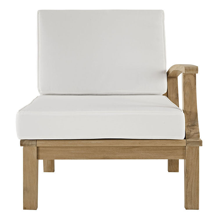 MARINA OUTDOOR PATIO TEAK LEFT-FACING SOFA IN NATURAL WHITE - onePage - 3