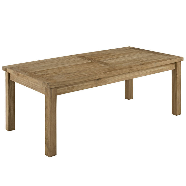 Marina Outdoor Patio Teak Rectangle Coffee Table in Natural - onePage - 4