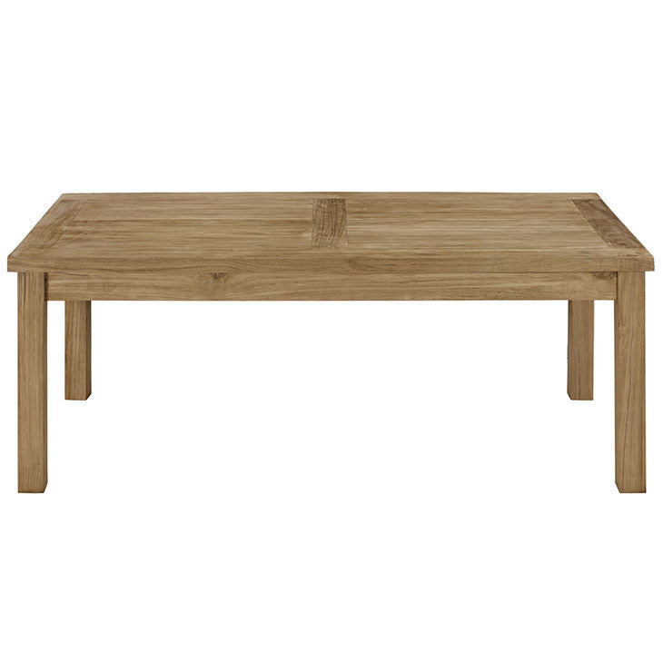 Marina Outdoor Patio Teak Rectangle Coffee Table in Natural - onePage - 3