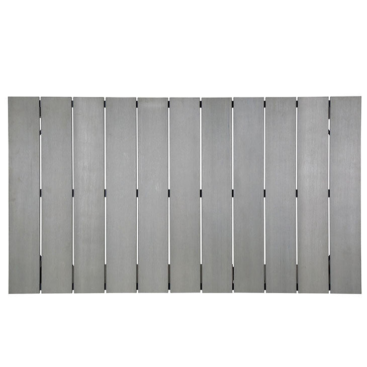 Maine 63" Outdoor Patio Dining Table in Brown Gray - onePage - 3