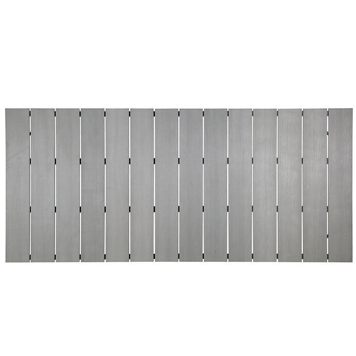 Maine 80" Outdoor Patio Dining Table in Brown Gray - onePage - 3