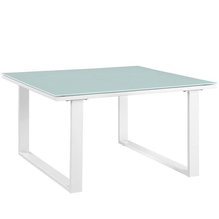 FORTUNA OUTDOOR PATIO SIDE TABLE IN WHITE - onePage