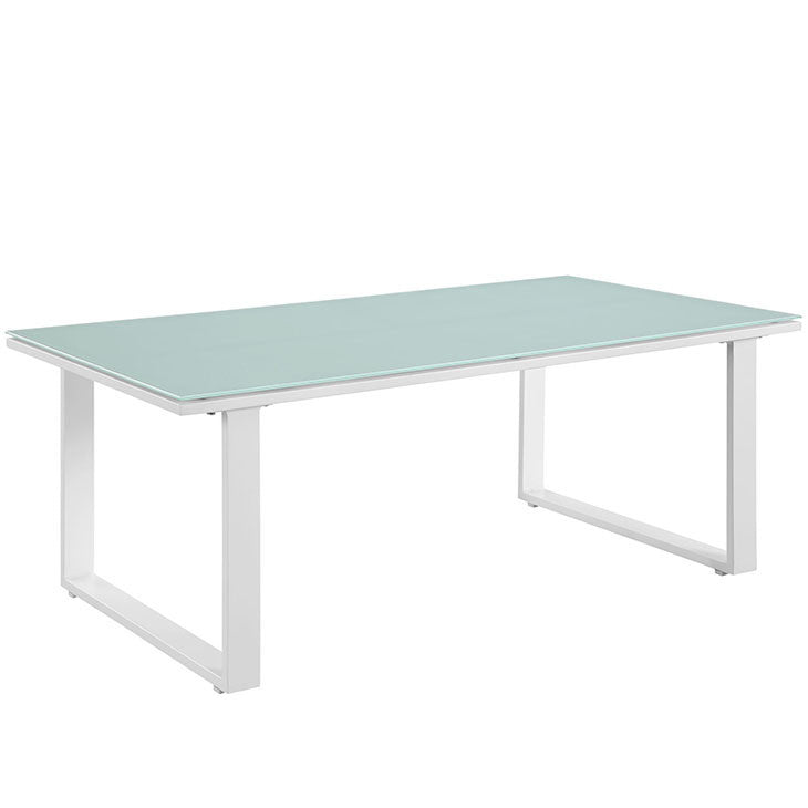 Fortuna Outdoor Patio Coffee Table in White - onePage - 3