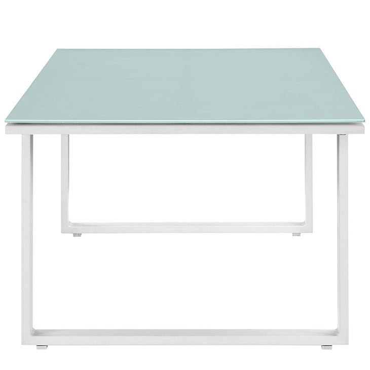 Fortuna Outdoor Patio Coffee Table in White - onePage - 1