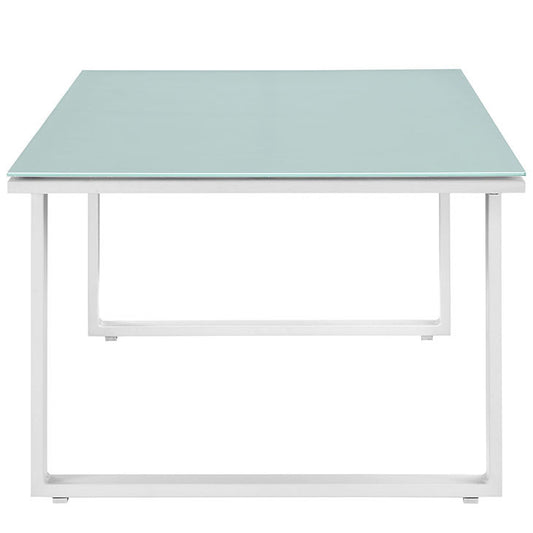 Fortuna Outdoor Patio Coffee Table in White - onePage - 1