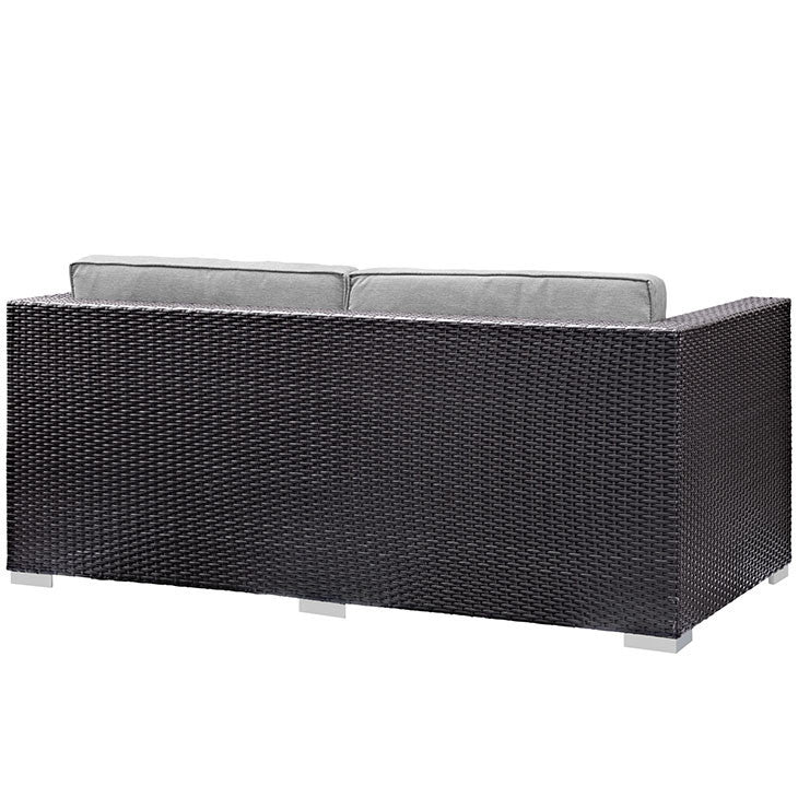 Gather Outdoor Patio Loveseat in Espresso Gray - onePage - 1