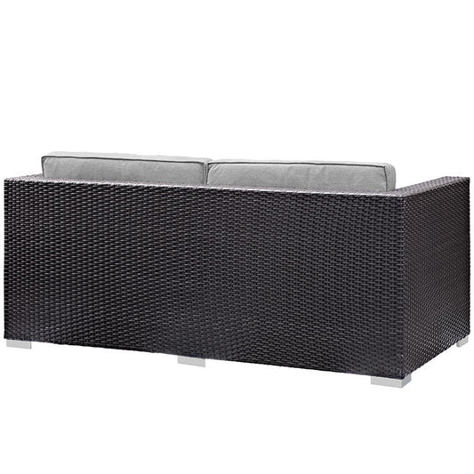 Gather Outdoor Patio Loveseat in Espresso Gray - onePage - 1