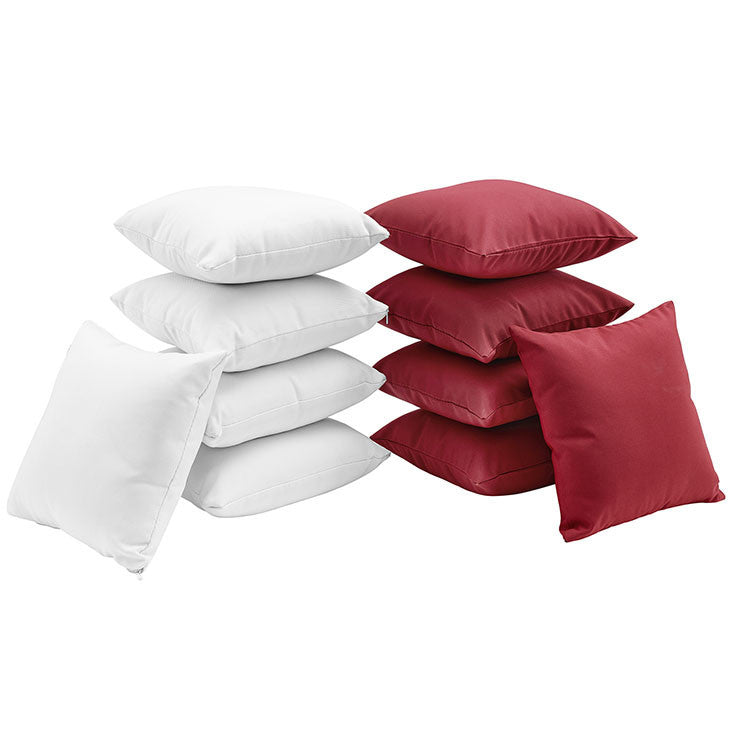 GATHER TEN PIECE PILLOW SET IN WHITE RED - onePage