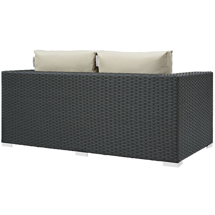 Sojourn Outdoor Patio Loveseat in Sunbrella® Canvas Antique Beige - onePage - 3