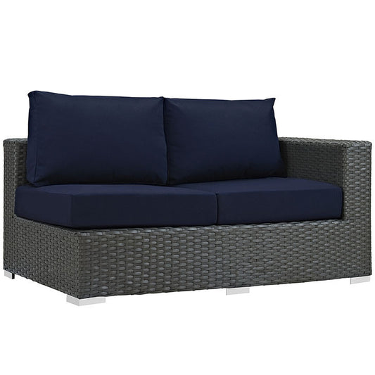 Sojourn Outdoor Patio Right Arm Loveseat in Sunbrella® Canvas Navy - onePage