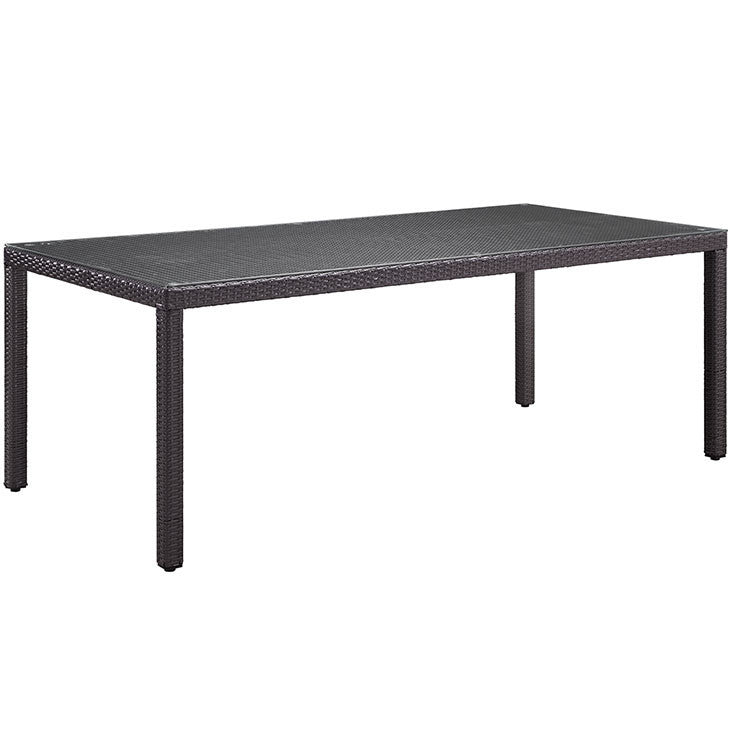 Convene 82" Outdoor Patio Dining Table in Espresso - onePage - 1