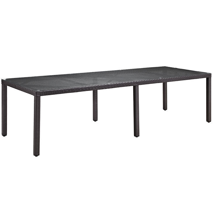 Convene 114" Outdoor Patio Dining Table in Espresso - onePage