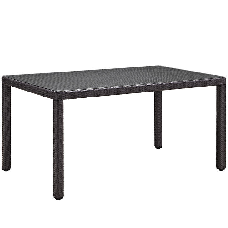 Convene 59" Outdoor Patio Dining Table in Espresso - onePage - 1