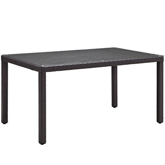 Convene 59" Outdoor Patio Dining Table in Espresso - onePage - 1