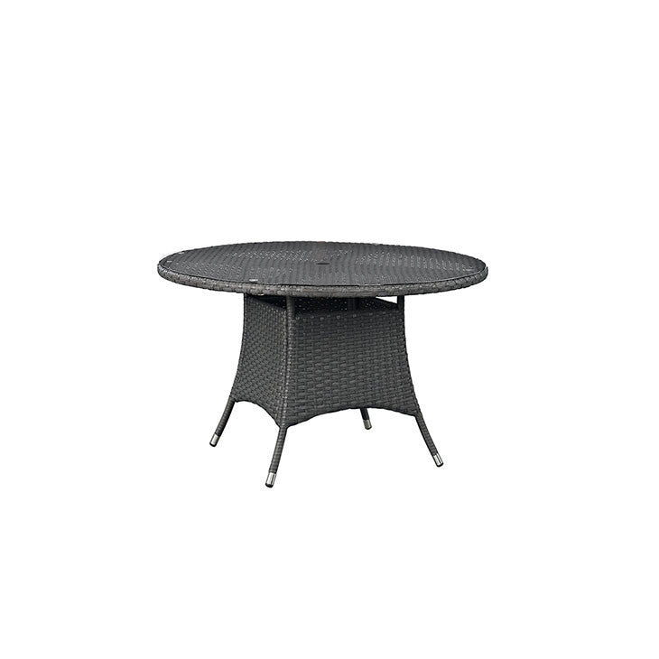 SOJOURN 47" ROUND OUTDOOR PATIO DINING TABLE IN CHOCOLATE - onePage