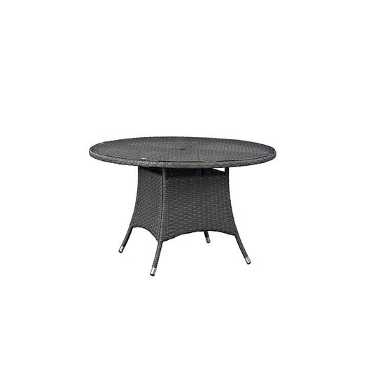 SOJOURN 47" ROUND OUTDOOR PATIO DINING TABLE IN CHOCOLATE - onePage