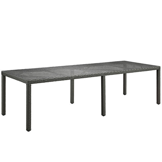 Sojourn 114" Outdoor Patio Dining Table in Chocolate - onePage - 1