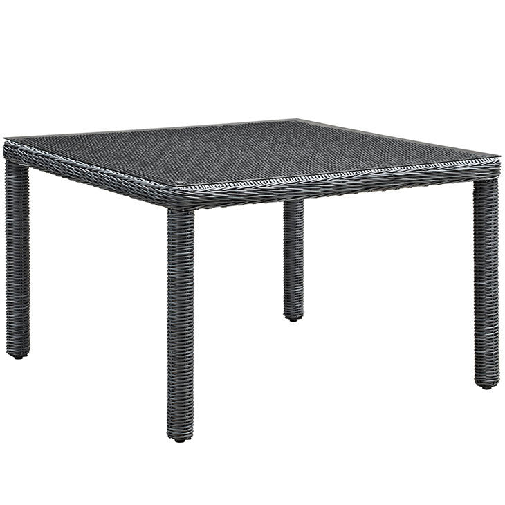 SUMMON 47" SQUARE OUTDOOR PATIO DINING TABLE IN GRAY - onePage