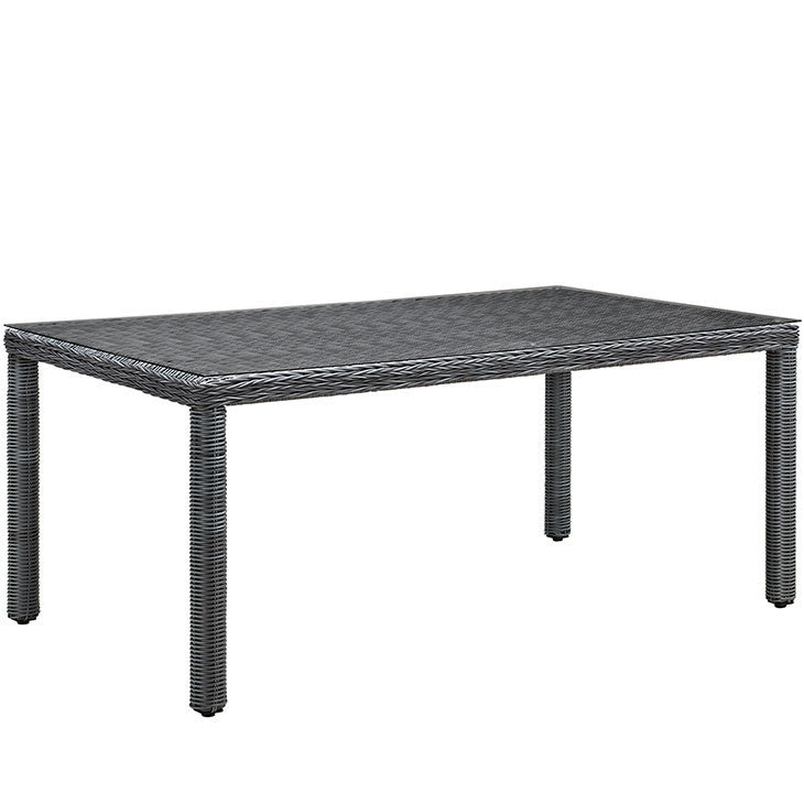SUMMON 70" OUTDOOR PATIO DINING TABLE IN GRAY - onePage