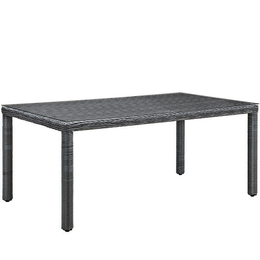 SUMMON 70" OUTDOOR PATIO DINING TABLE IN GRAY - onePage