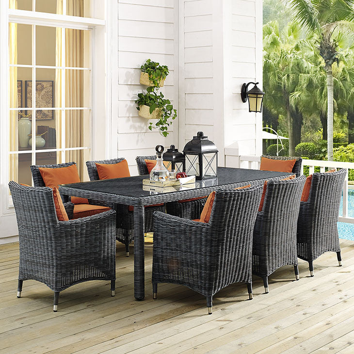 Summon 83" Outdoor Patio Dining Table in Gray - onePage - 2