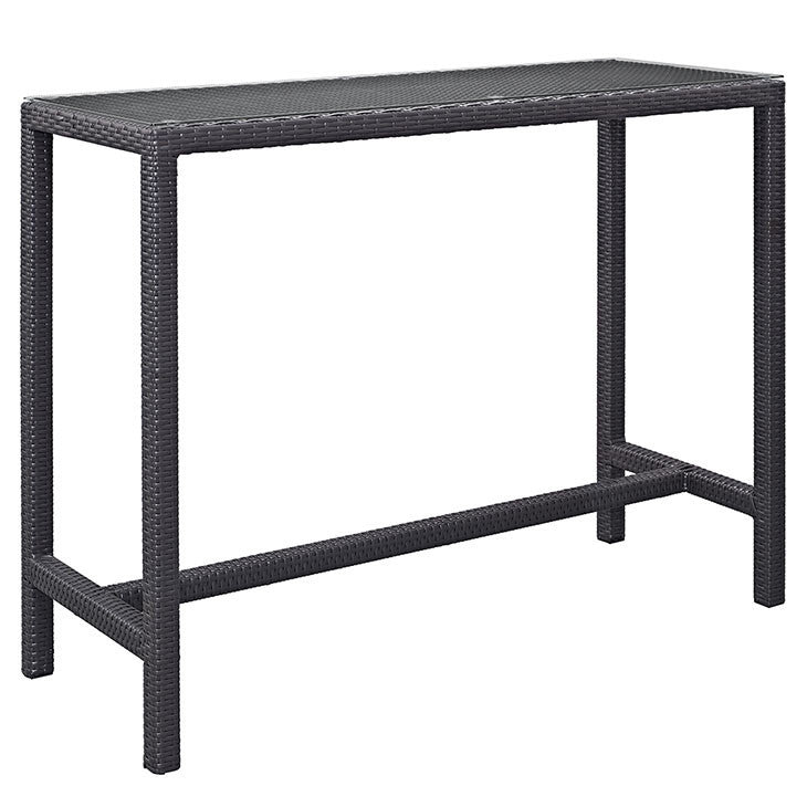 Convene Large Outdoor Patio Bar Table in Espresso - onePage