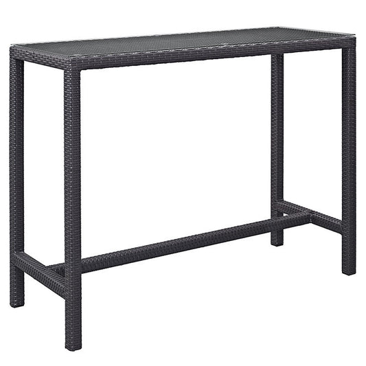 Convene Large Outdoor Patio Bar Table in Espresso - onePage