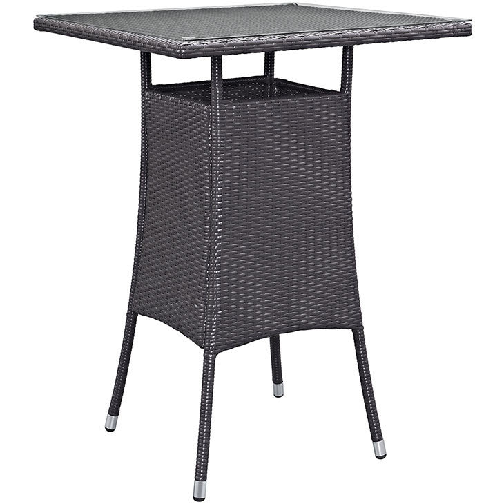 Convene Small Outdoor Patio Bar Table in Espresso - onePage