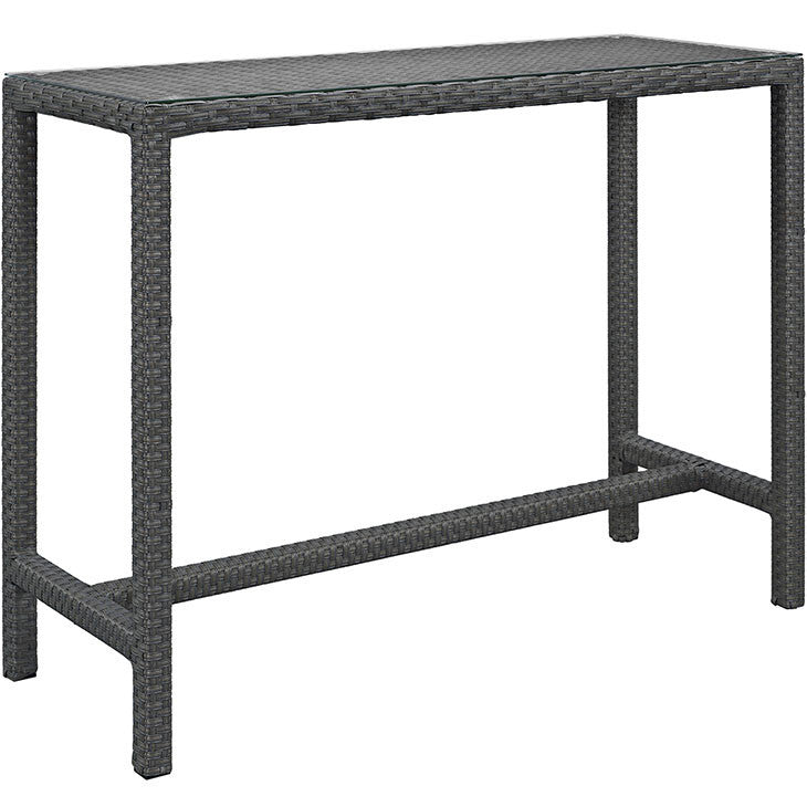 SOJOURN LARGE OUTDOOR PATIO BAR TABLE IN CHOCOLATE - onePage