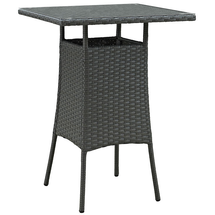 Sojourn Small Outdoor Patio Bar Table in Chocolate - onePage