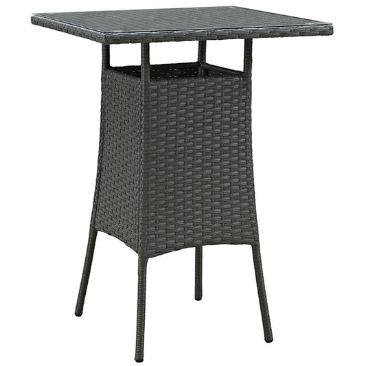 Sojourn Small Outdoor Patio Bar Table in Chocolate - onePage