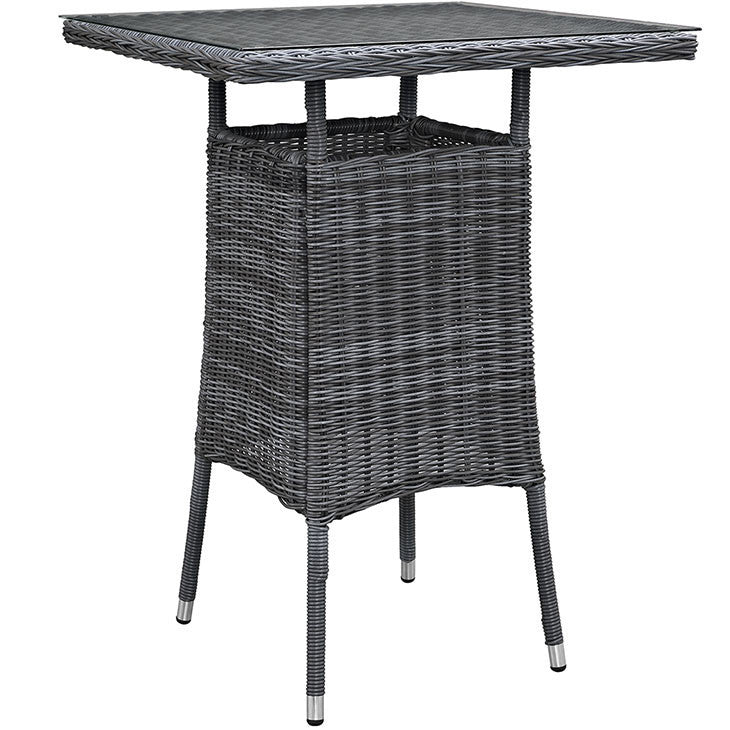 Summon Small Outdoor Patio Bar Table in Gray - onePage