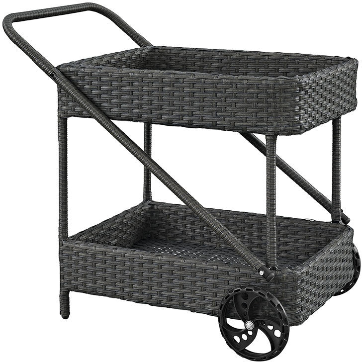SOJOURN OUTDOOR PATIO BEVERAGE CART IN CHOCOLATE - onePage